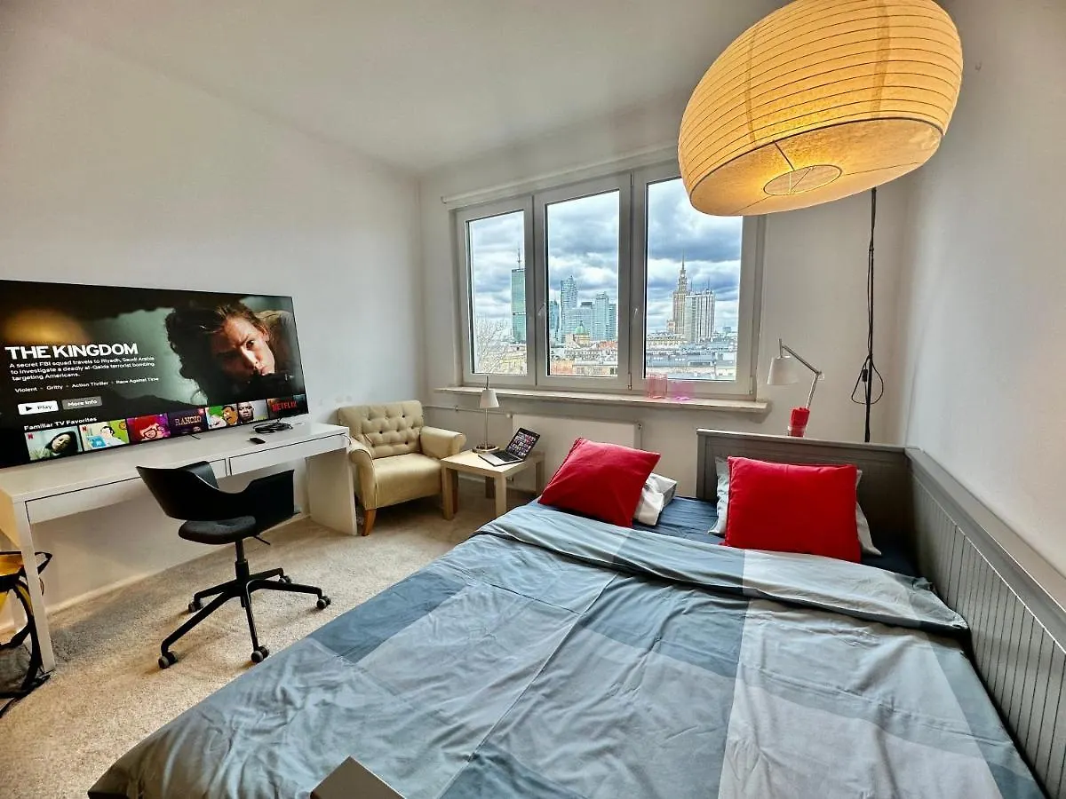 Super Beauty Metro Wifi 65'Tv Netflix Hbo Appletv+ Apartment Warsaw Poland